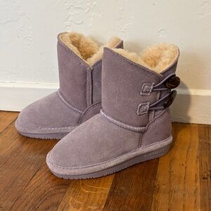 BearPaw Lavender Shearling Boots